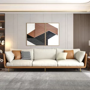 Modern Sofa with Solid Wood Frame