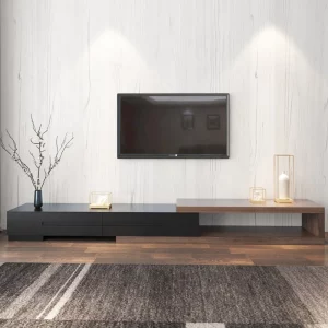 Donicy Extendable TV Stand with 2 Drawers