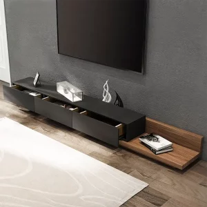 Modern Wood Retractable Media Console