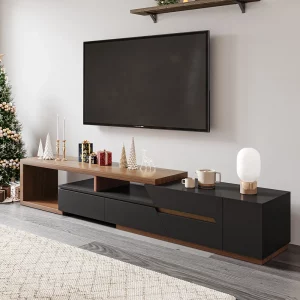 Minimalist Expandable Pinewood TV Stand