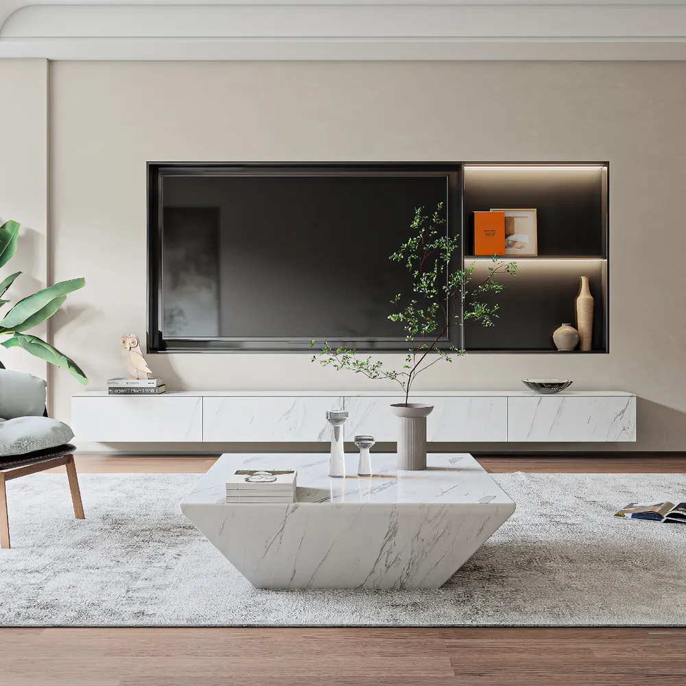 White Square Cocktail Table