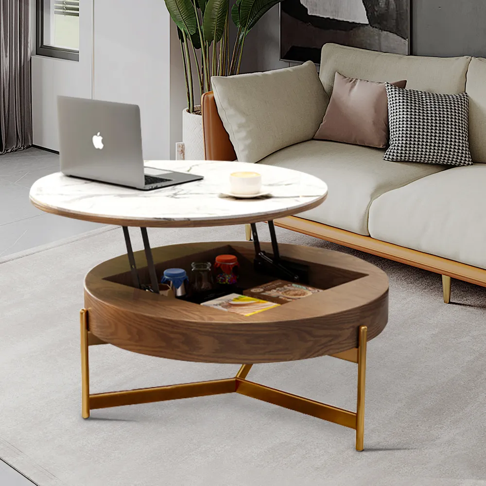 Lifting-top Round Modern Coffee Table