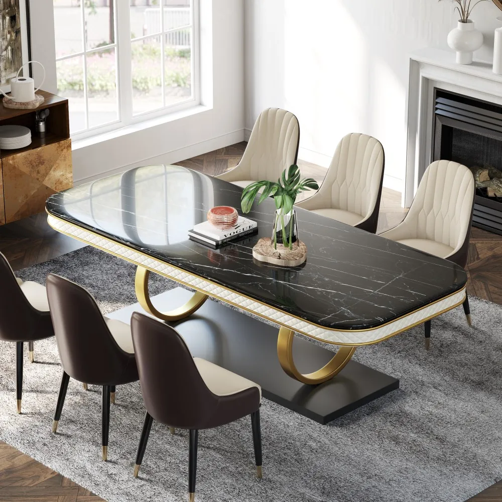 Black Marble Dining Table