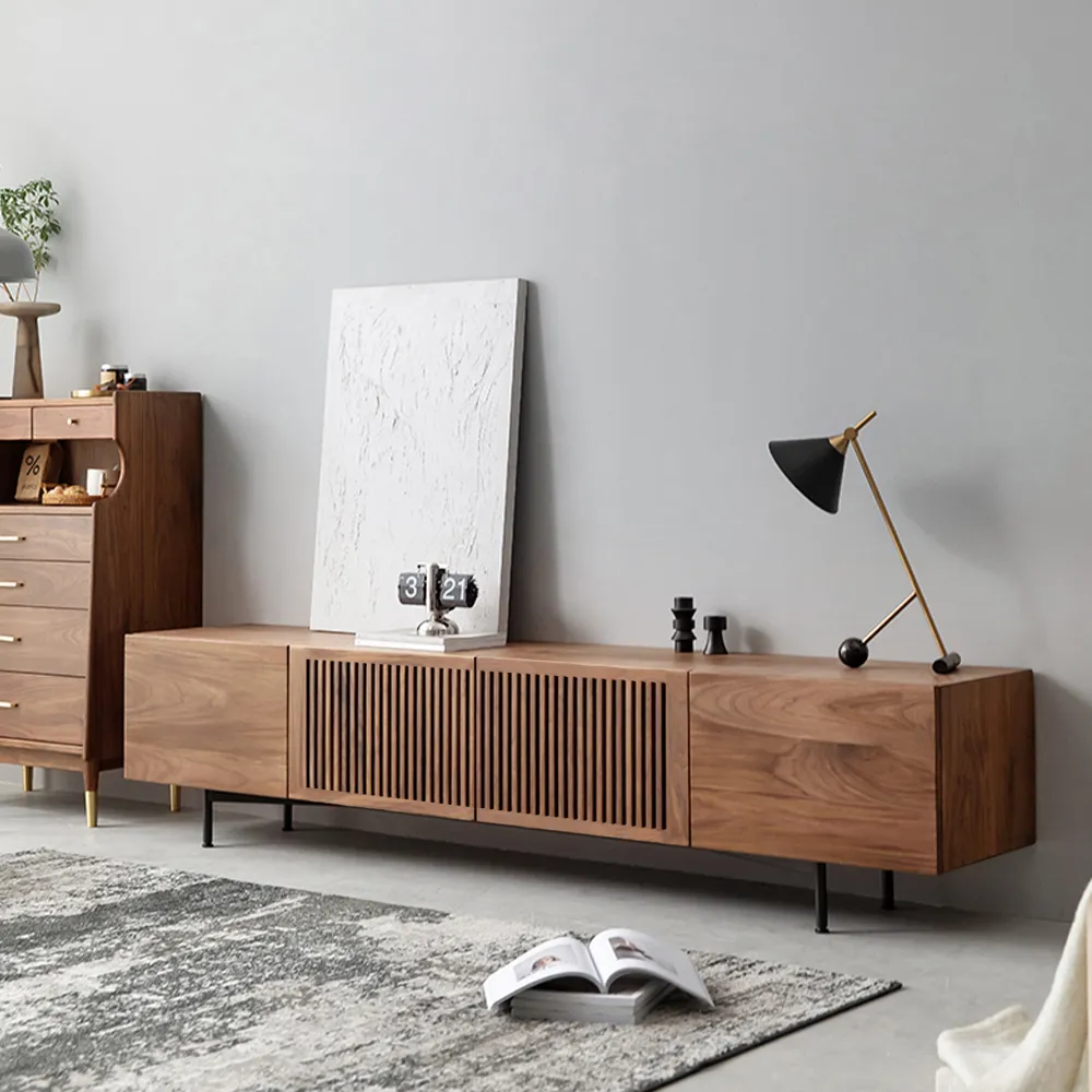 Brown TV Stand for Gray Room