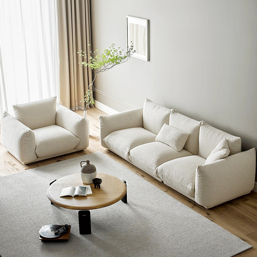 White Sofa for Gray Wall