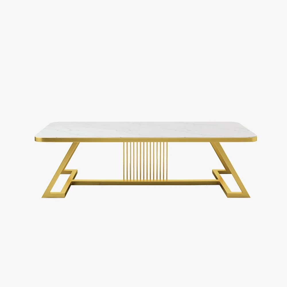 Coffee Table with Gold Frame