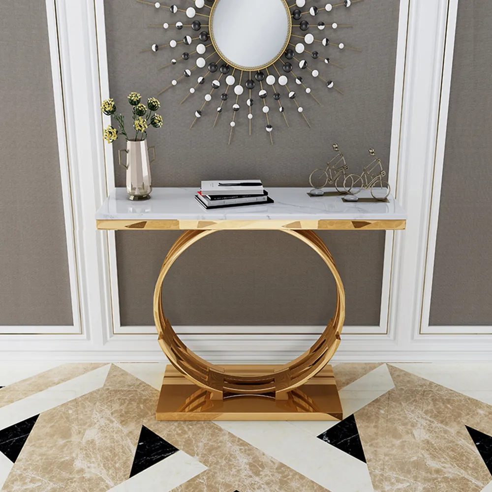 Luxury Console Table with Circle Base