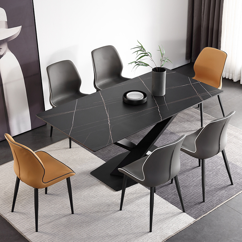 Black Sintered Stone Dinner Table