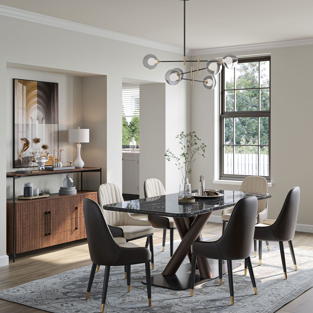 New Designer Collection: Black Marble Dinner Table