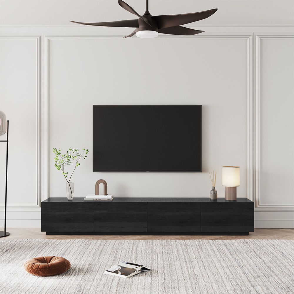 Long Black TV Stand