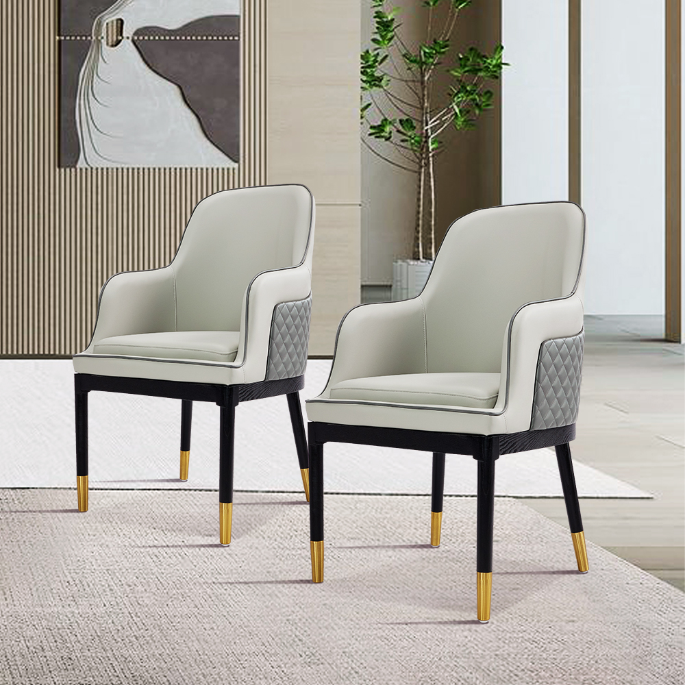 Gray Side Chair Set of Two