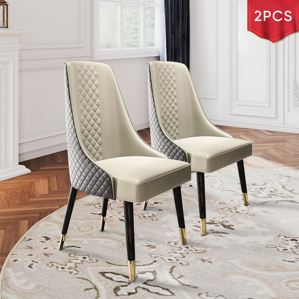 Beige Dining Chair Set of 2