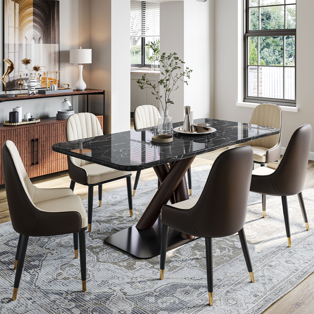 Marble Black Dinner Table