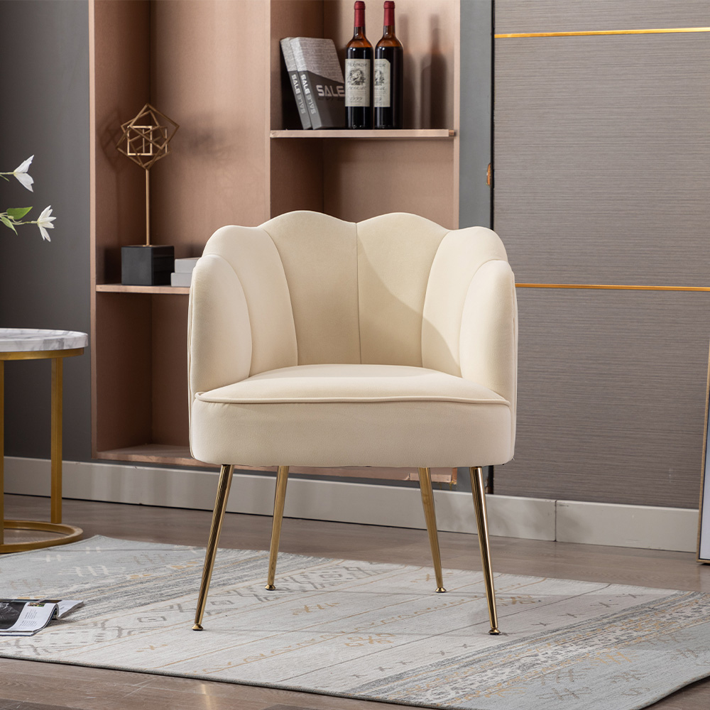 Shell Shape Velvet Armchair