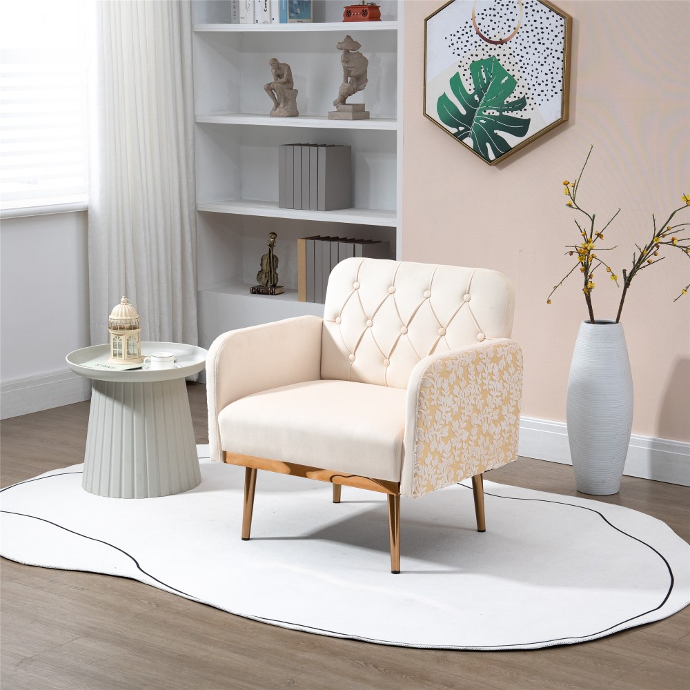 Chic Tufted Velvet Accent Chair