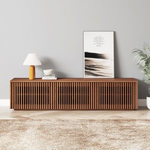 Low Profile Slat TV Console