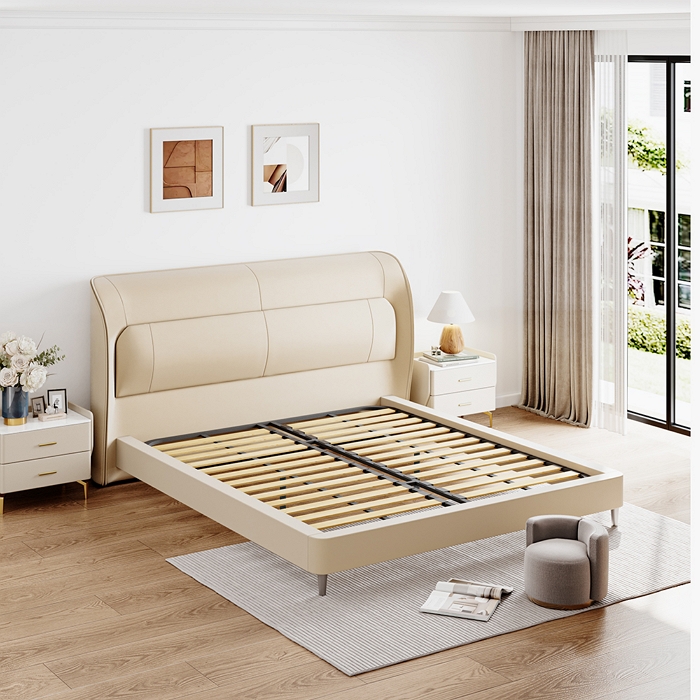 Khaki Platform Bed Frame