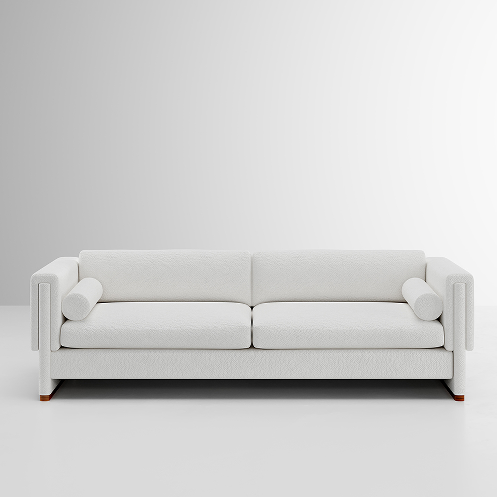 Gray Track Arm Sofa