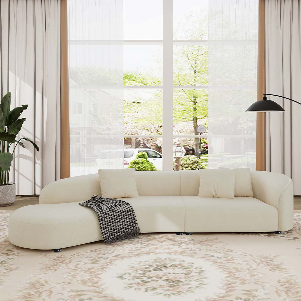 Curved Sofa with One Arm