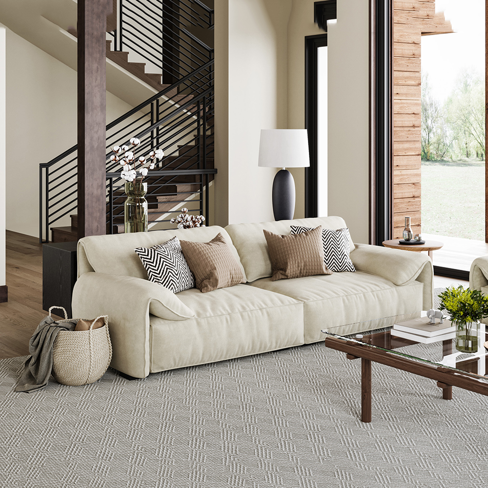 Modern Pillow Top Arm Sofa