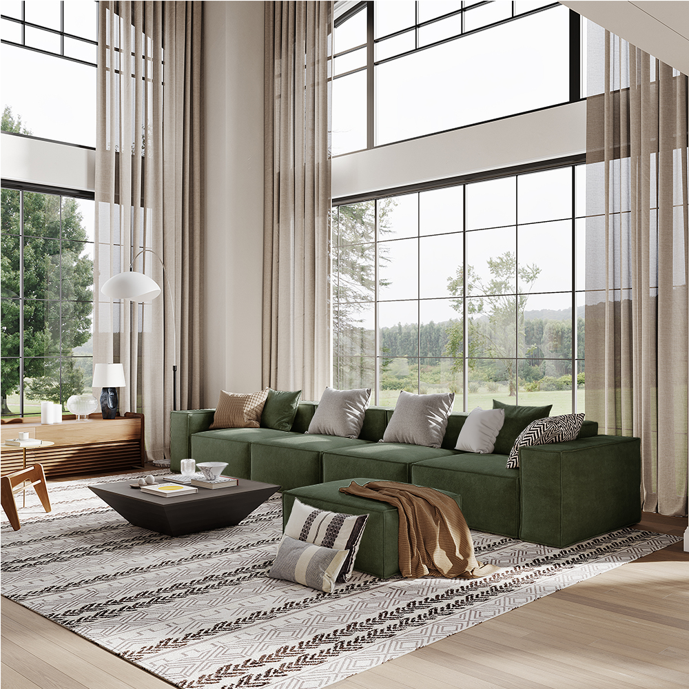115.75’’ Modular Sofa with Couch Ottoman