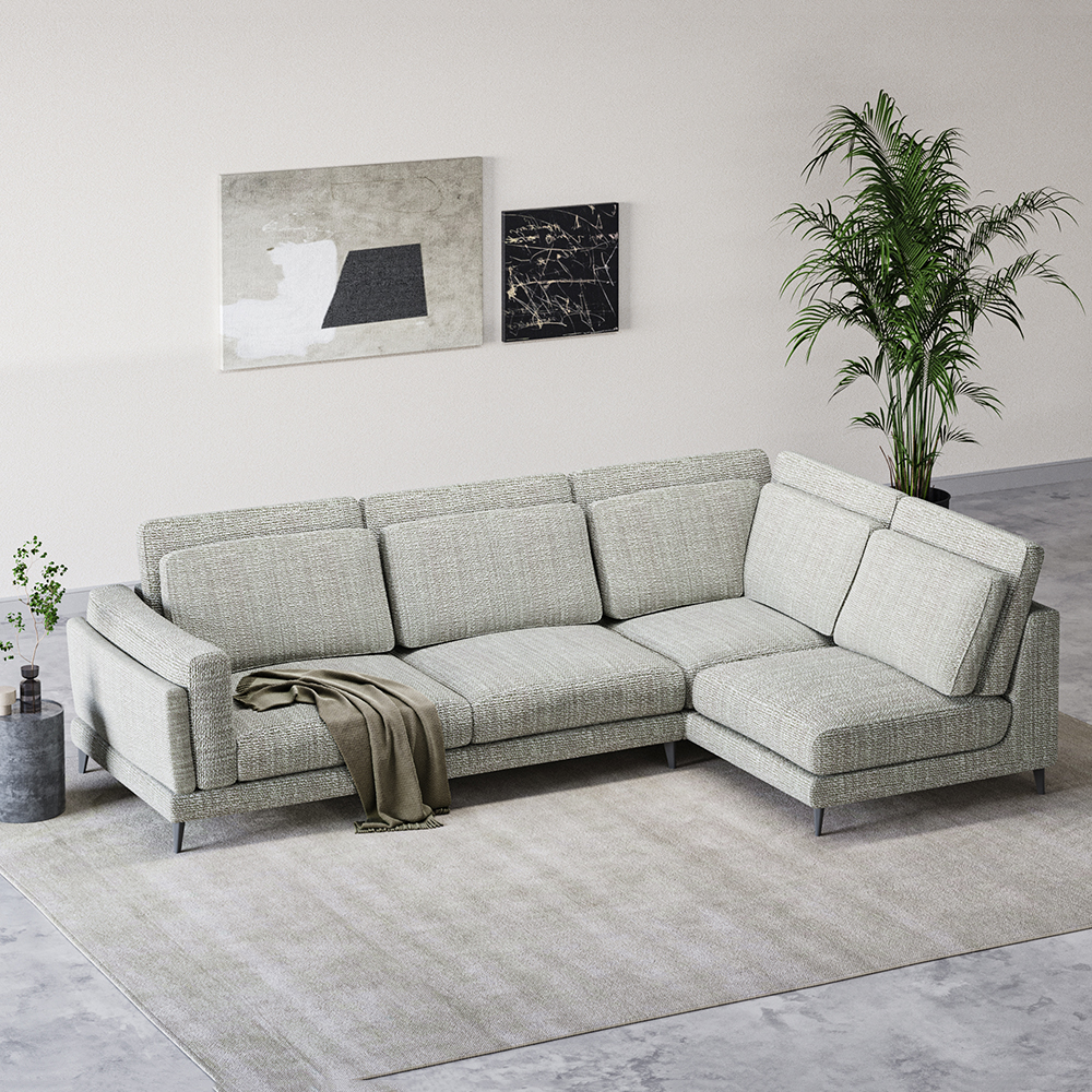 Gray Couch with Chaise