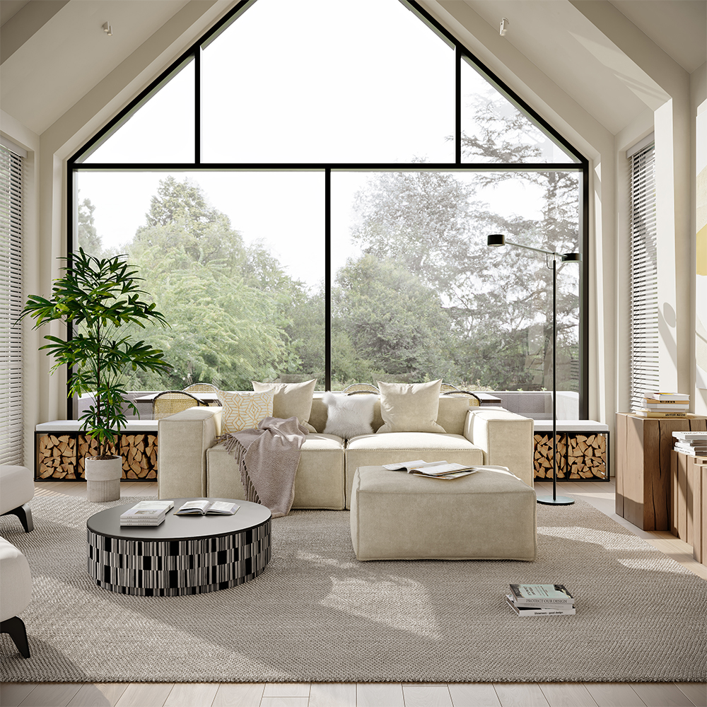 115.75’’ Modular Sofa with Couch Ottoman