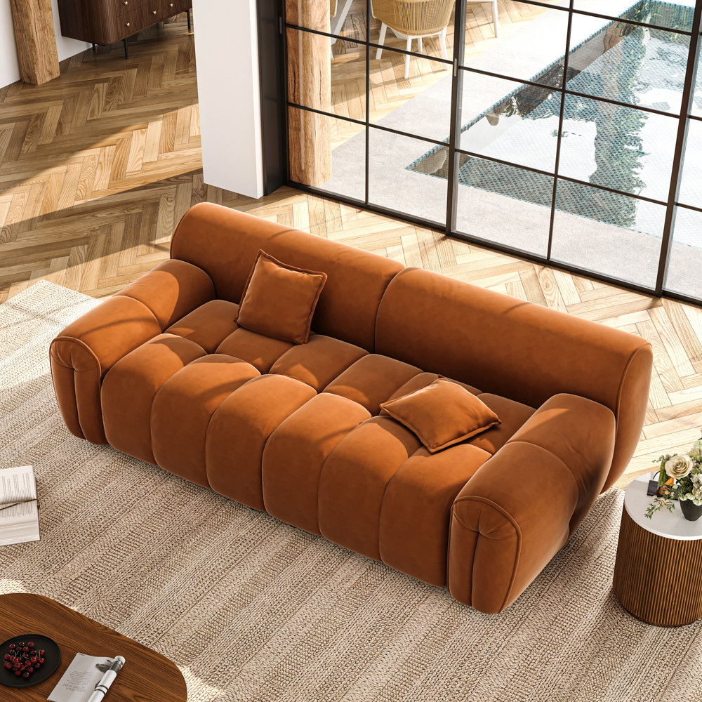 Modern Hand-Tufted Deep Sofa
