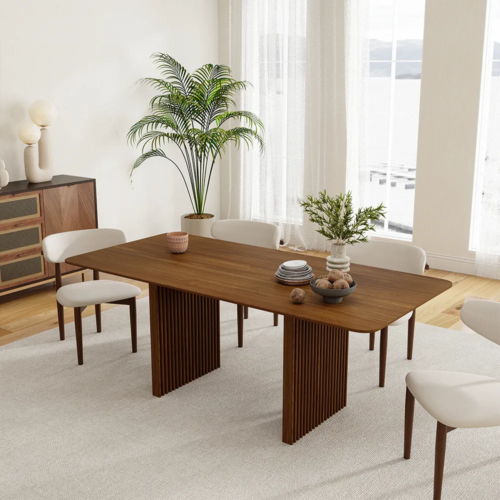 Lira rectangular mid-century modern dining table