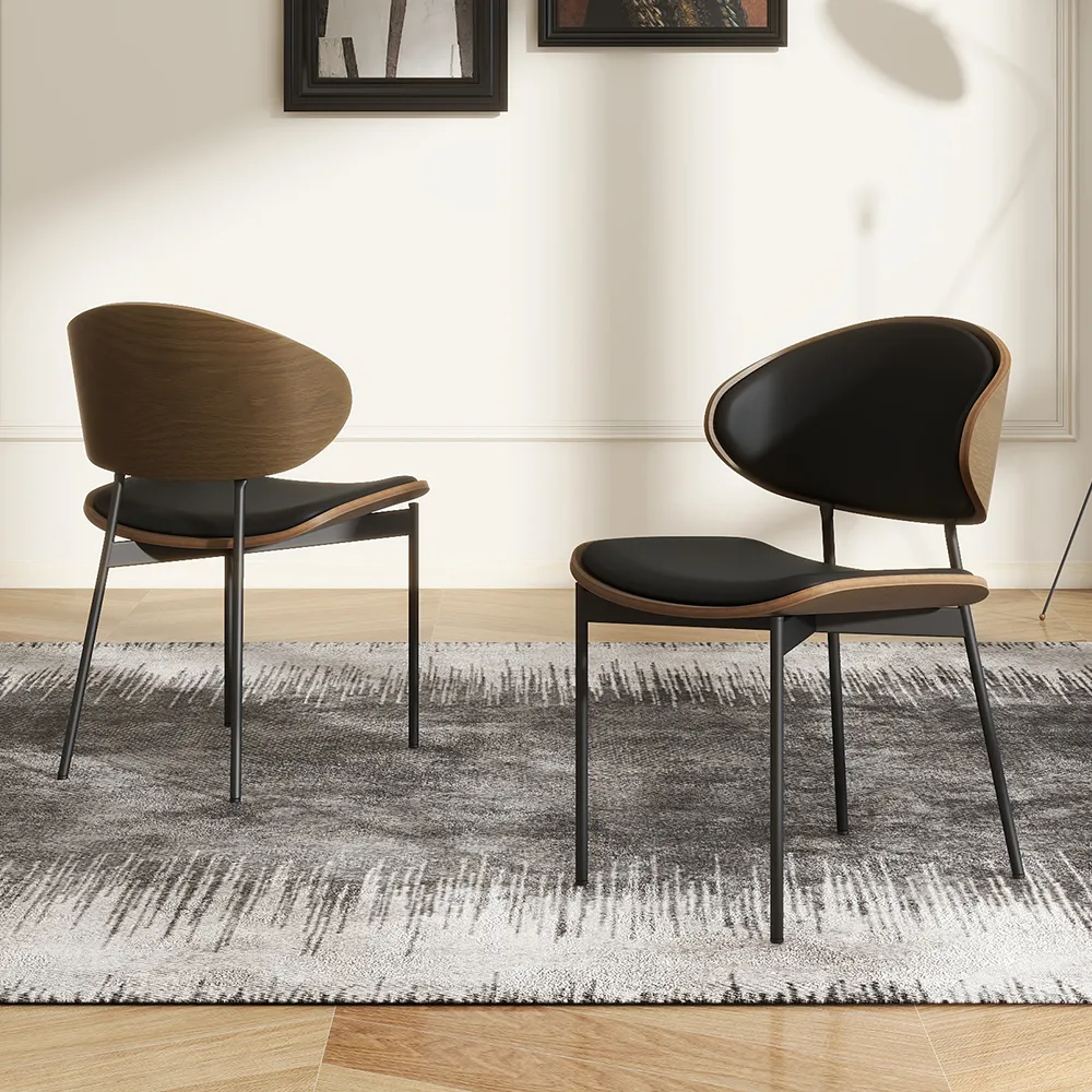 Mid-Century Modern Upholstered Swivel Dining Chair