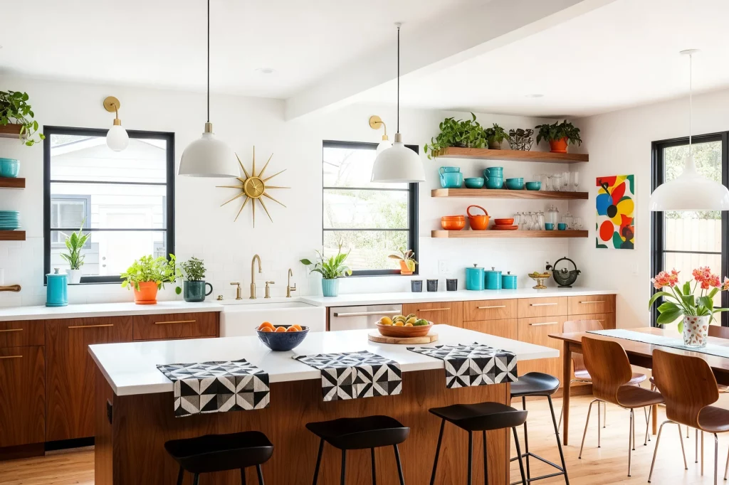 20 Mid Century Modern Kitchen Ideas Brighten the Space with Bold Décor Accents