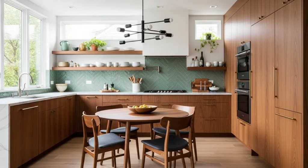 20 Mid Century Modern Kitchen Ideas Creating Ambiance with a Round Table