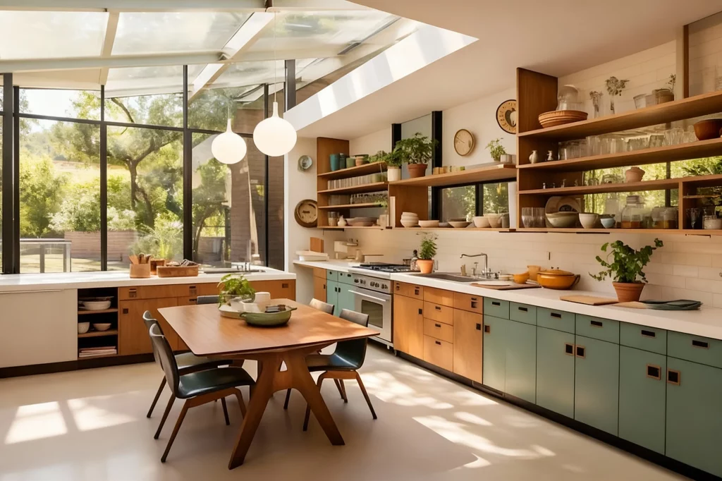 20 Mid Century Modern Kitchen Ideas Mix Natural Wood with Earthy Hues