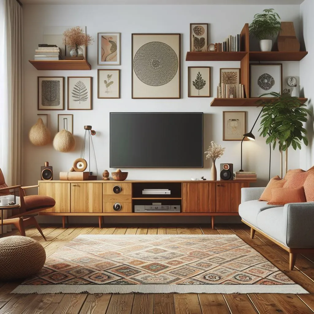 Cozy Mid Century Modern Living Room