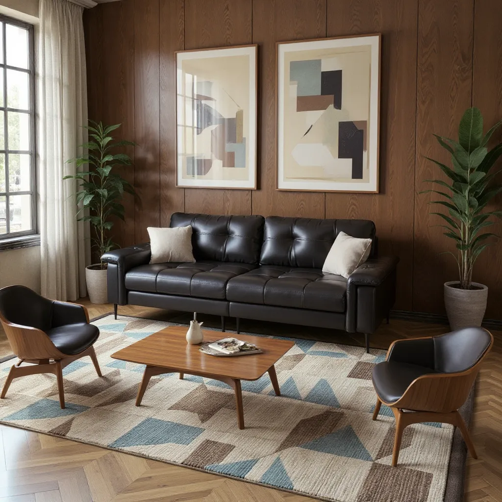 Understated Mid Century Modern Living Room