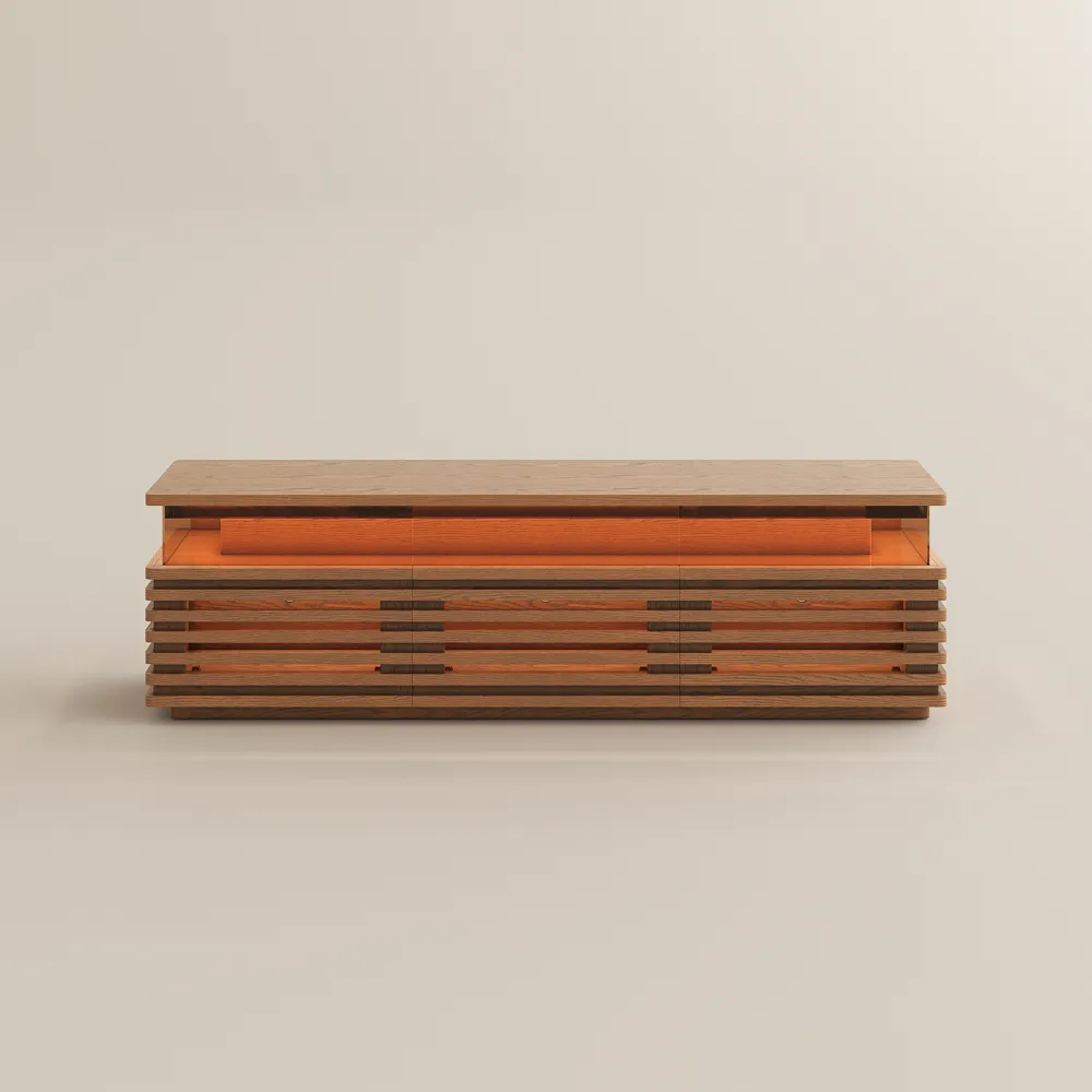 What Is Mid Century Modern Selene Collection Solid Wood Media Console
