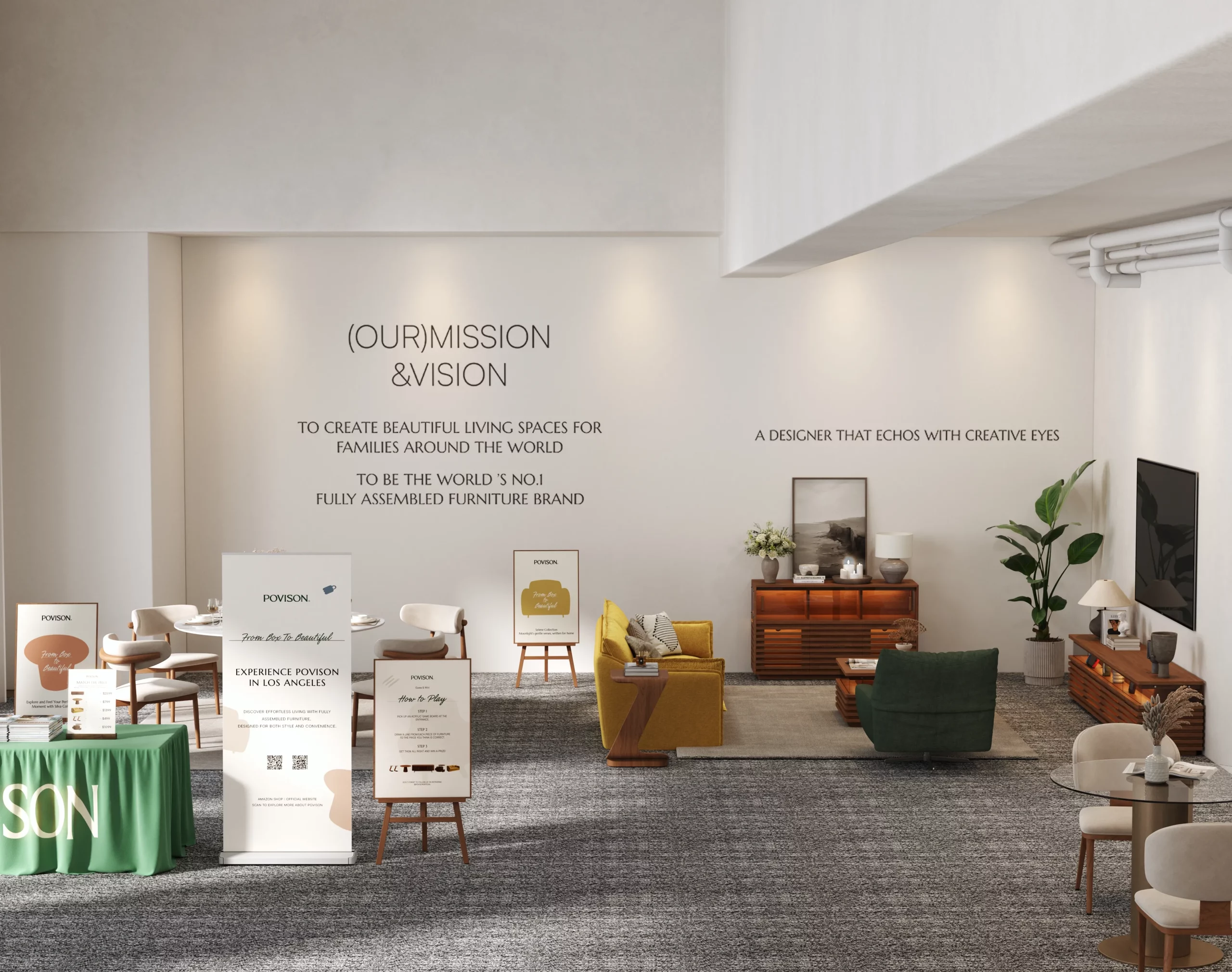 POVISON Showroom: From Box to Beautiful —— Ready to Live in in Los Angeles