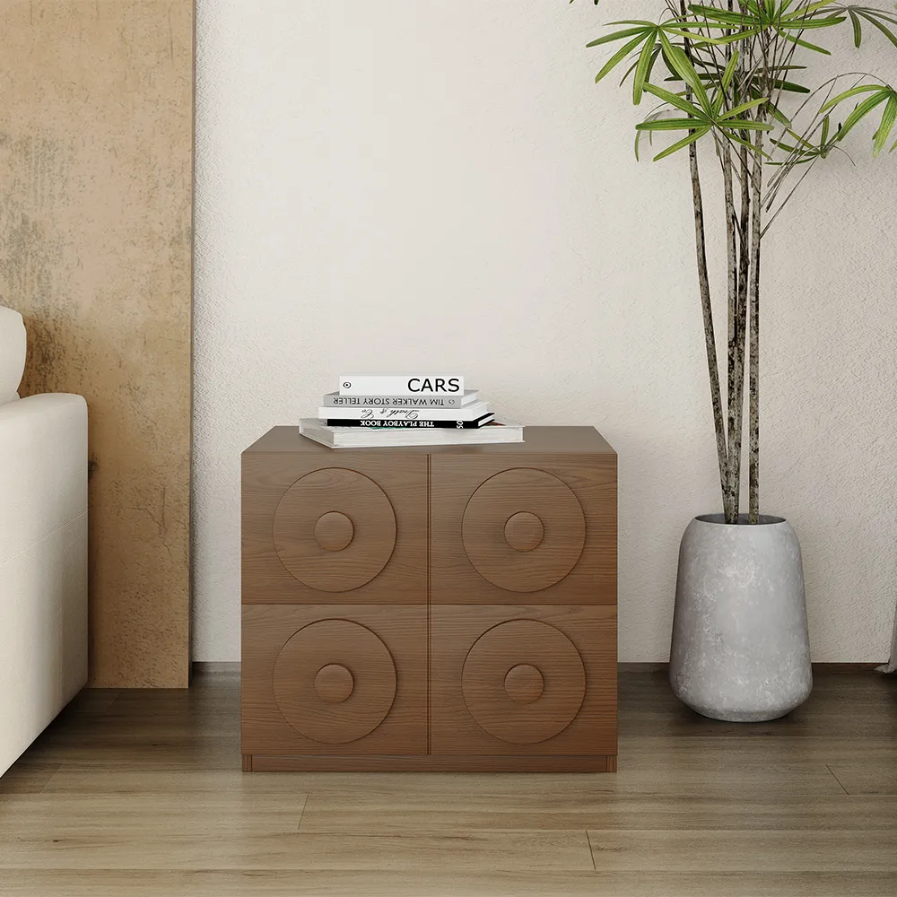 1 Pieces Modern Modular Walnut Color Cabinets