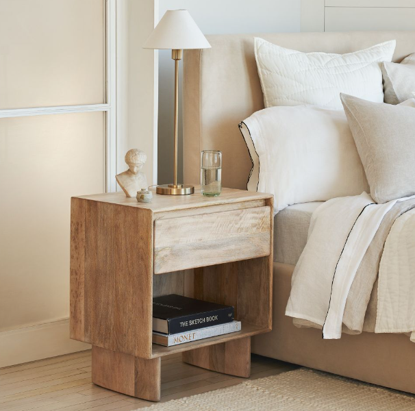 Anton Solid Wood Open Nightstand