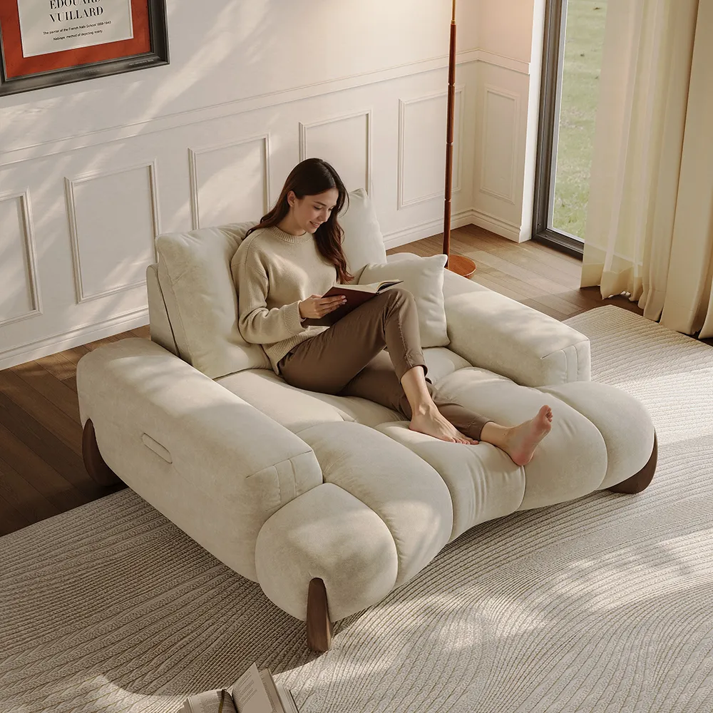 Arlo - Single Seat Mid Century Deep Sofa with Adjustable Cushions