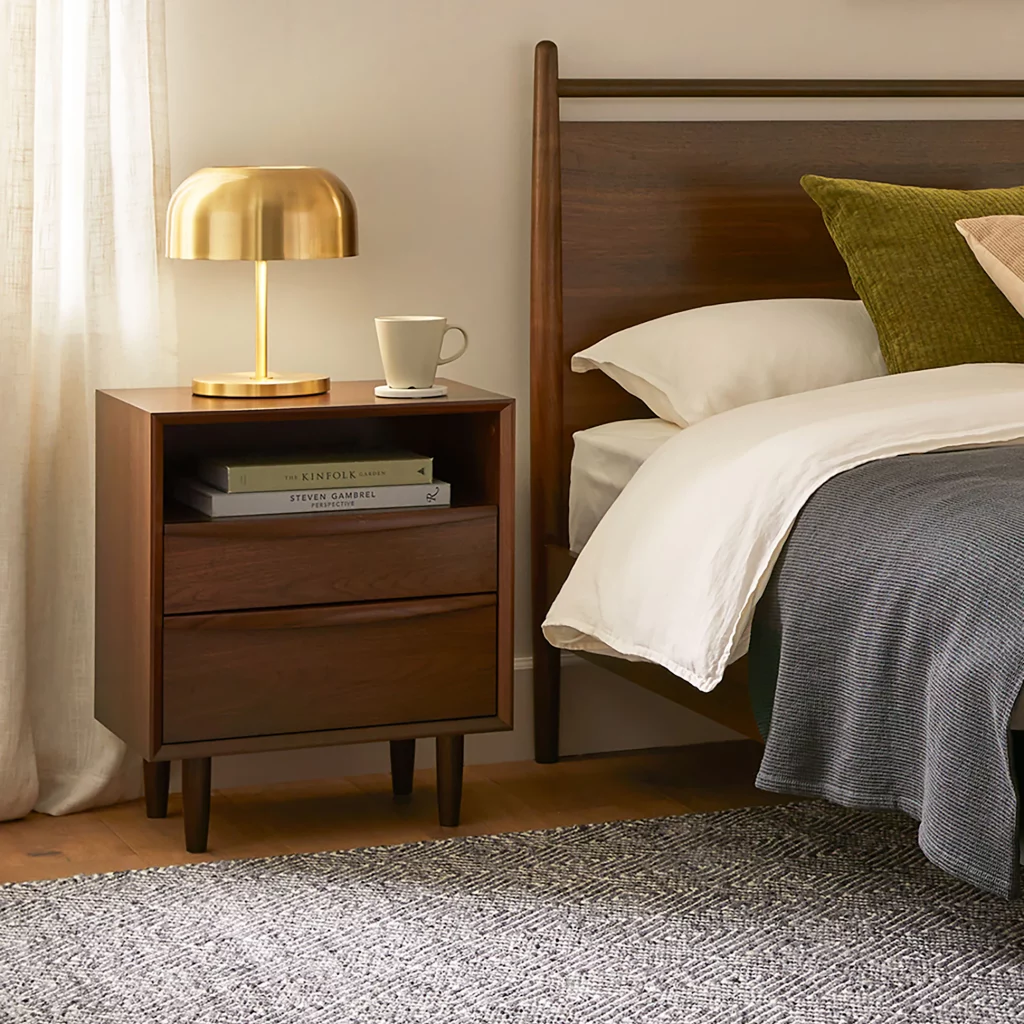 Article Lenia 2-Drawer Nightstand - Walnut