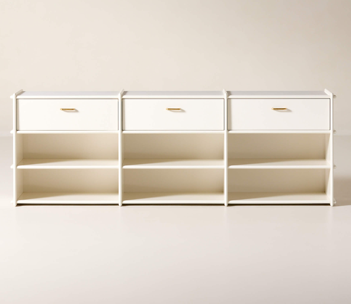 CB2 Add It White Storage Cabinet