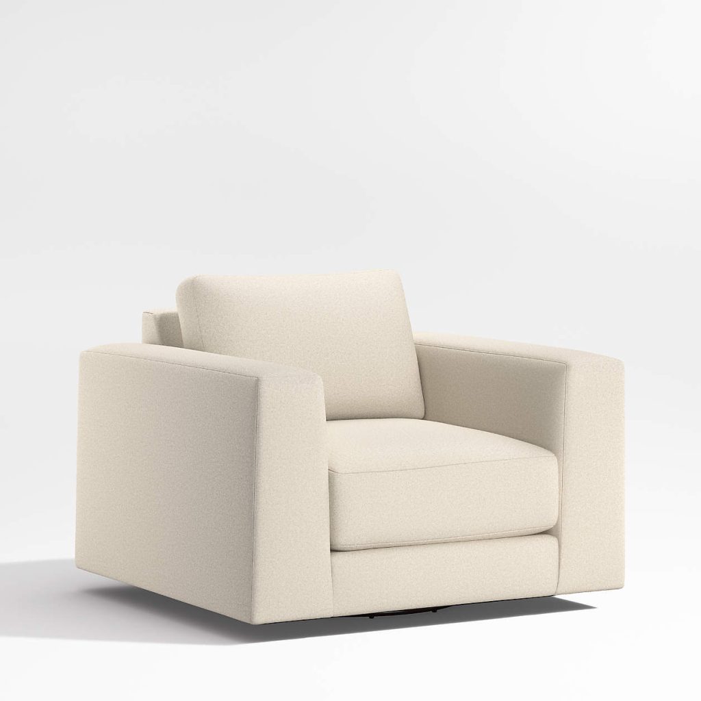 Crate & Barrel Peyton Swivel Chair