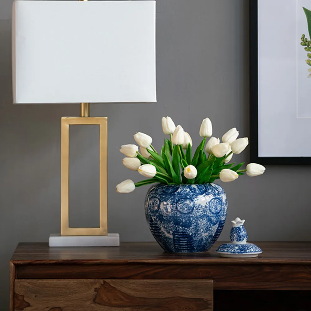 Faux White Tulip 9-Stem Bundle