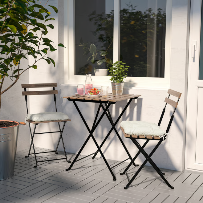 IKEA Chair, outdoor, foldable black