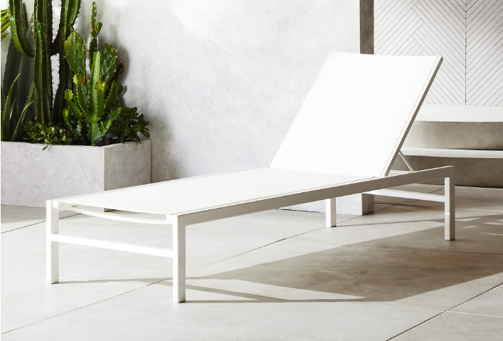 Idle White Outdoor Sun Lounger