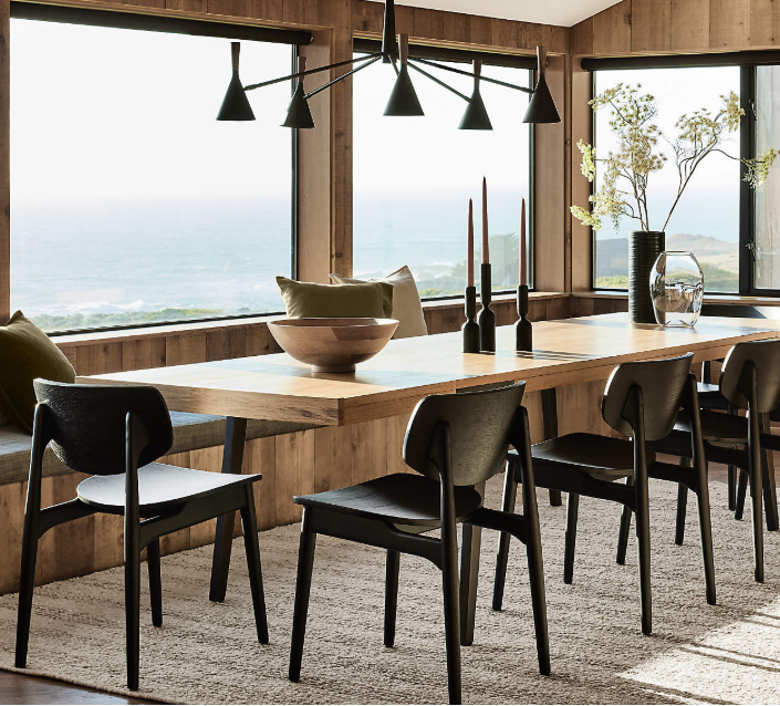 Lakin 81-119 White Oak Wood Extendable Dining Table