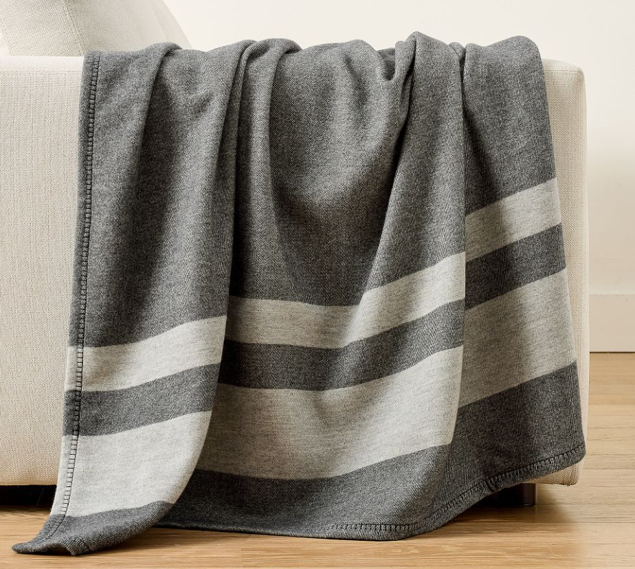 Lamb's Wool Striped Throw