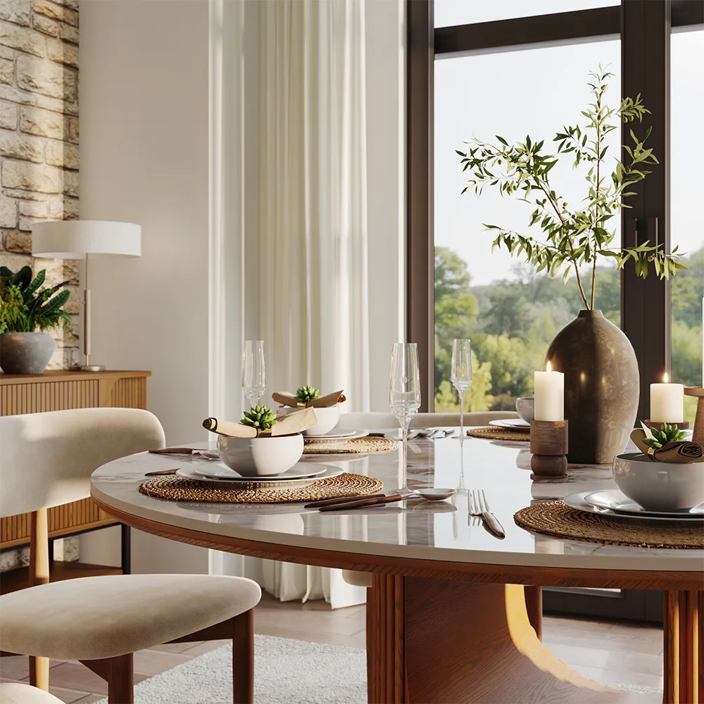 Mid-Century Modern Breakfast Nook Table Set