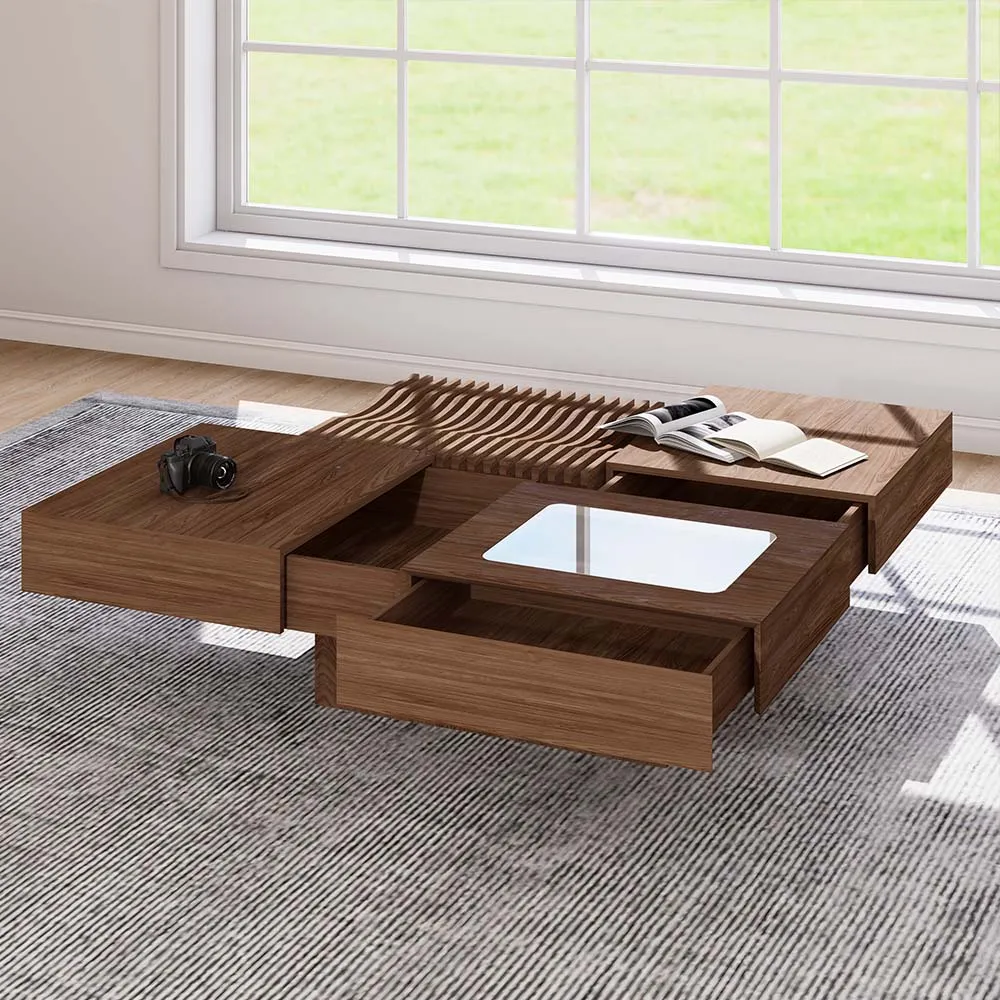 Mid Century Modern Coffee Table with Storage